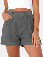 Full Size High Waist Shorts Pockets