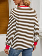 Striped Long Sleeve Casual T-shirt (24)