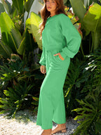 Shoulder Drawstring Wide Leg Set (5)