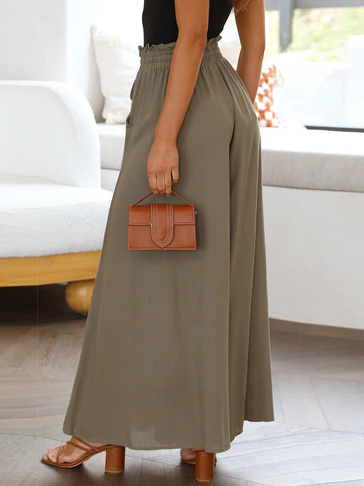 Drawstring Waist Wide Leg Pants (11)