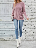 Round Neck Long Sleeve T-shirt (8)