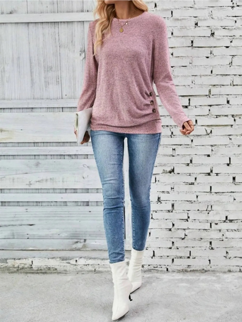 Round Neck Long Sleeve T-shirt (8)