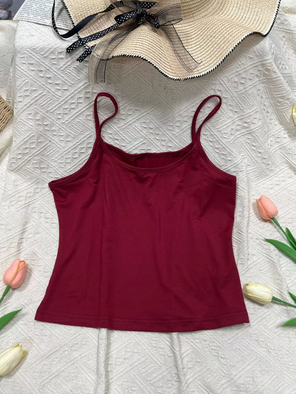 Solid Color Scoop Neck Cami (10)