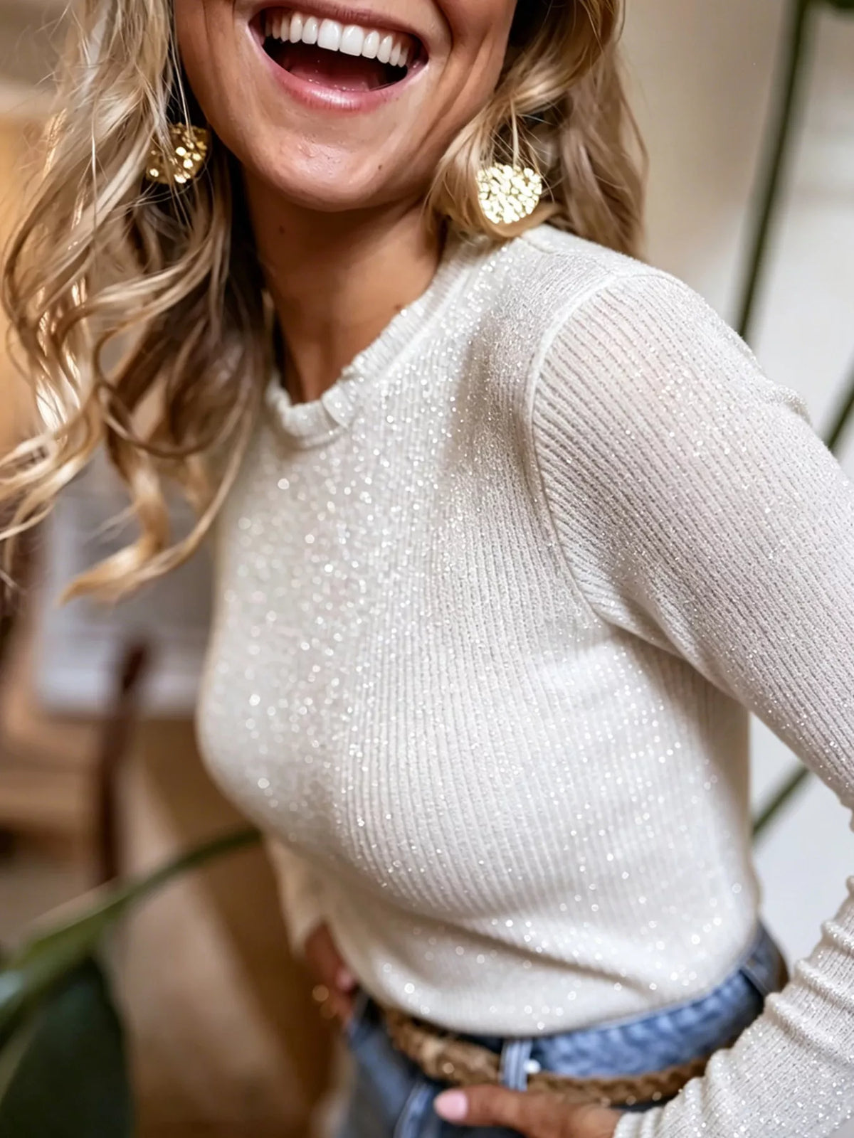 Ribbed Long Sleeve Knit Top (2)
