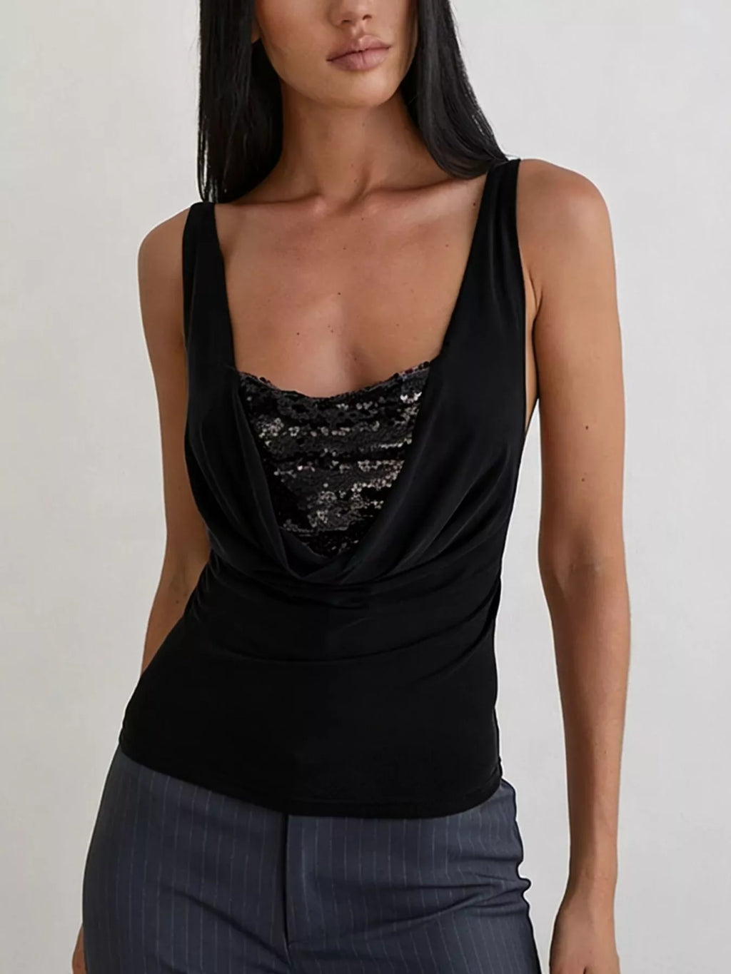 Sequin Detail Ruched Tank (11)