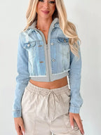 Distressed Zip Up Cropped Hooded Denim Jacket (11)