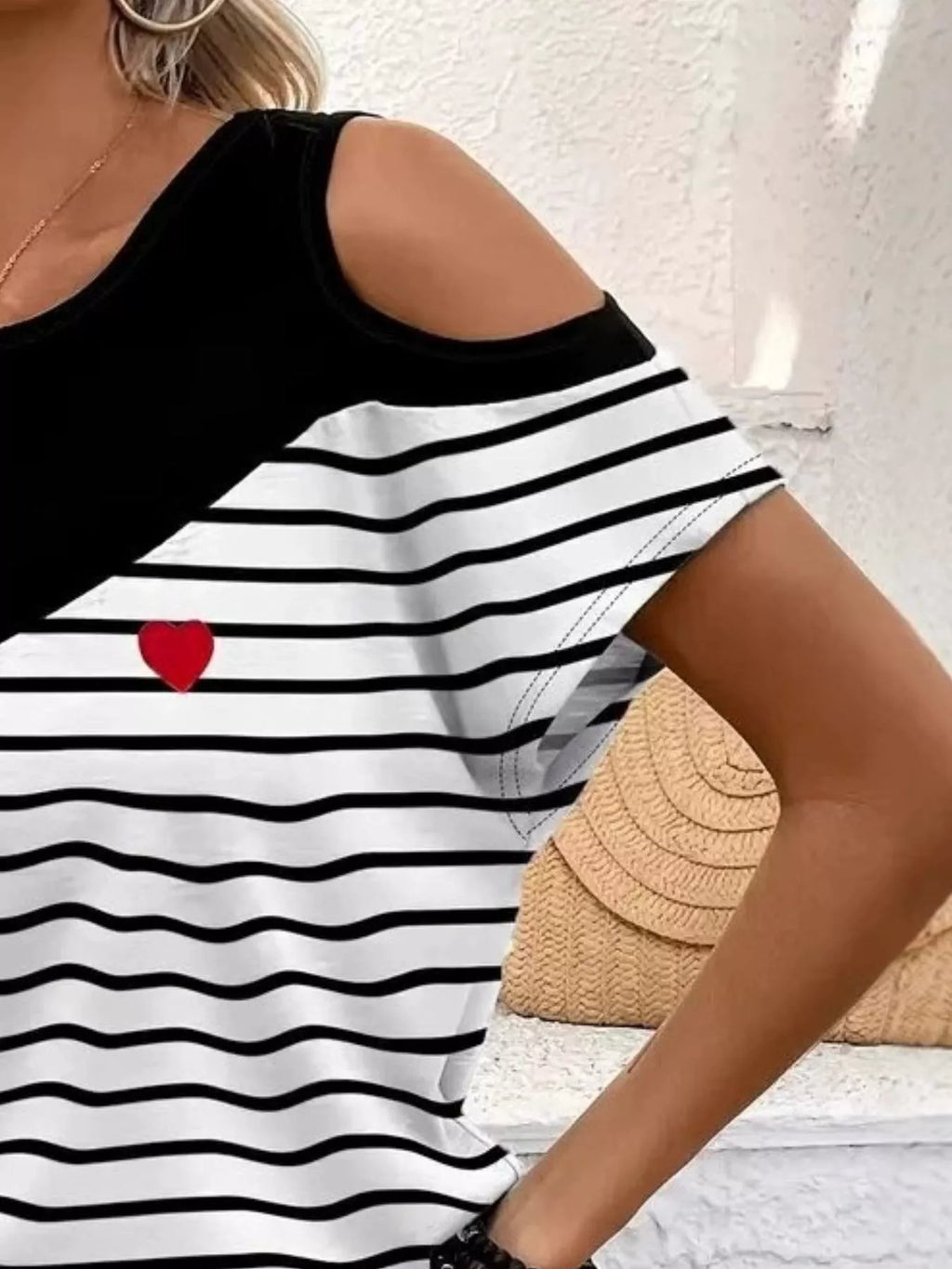 Cold Shoulder Block T-shirt (8)