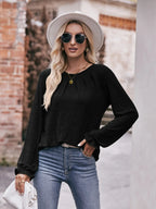 Round Neck Long Sleeve Casual T-shirt (16)
