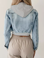 Distressed Zip Up Cropped Hooded Denim Jacket (8)