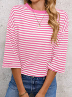 Striped Back Bow Tie T-shirt (3)