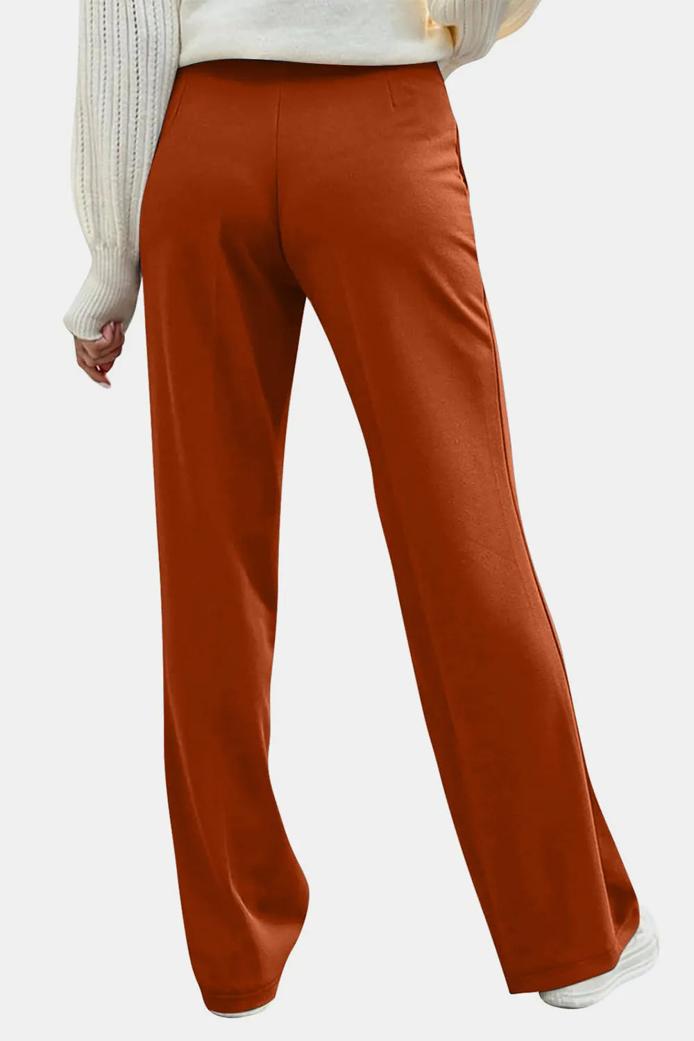 Decorative Button High Rise Pants (8)
