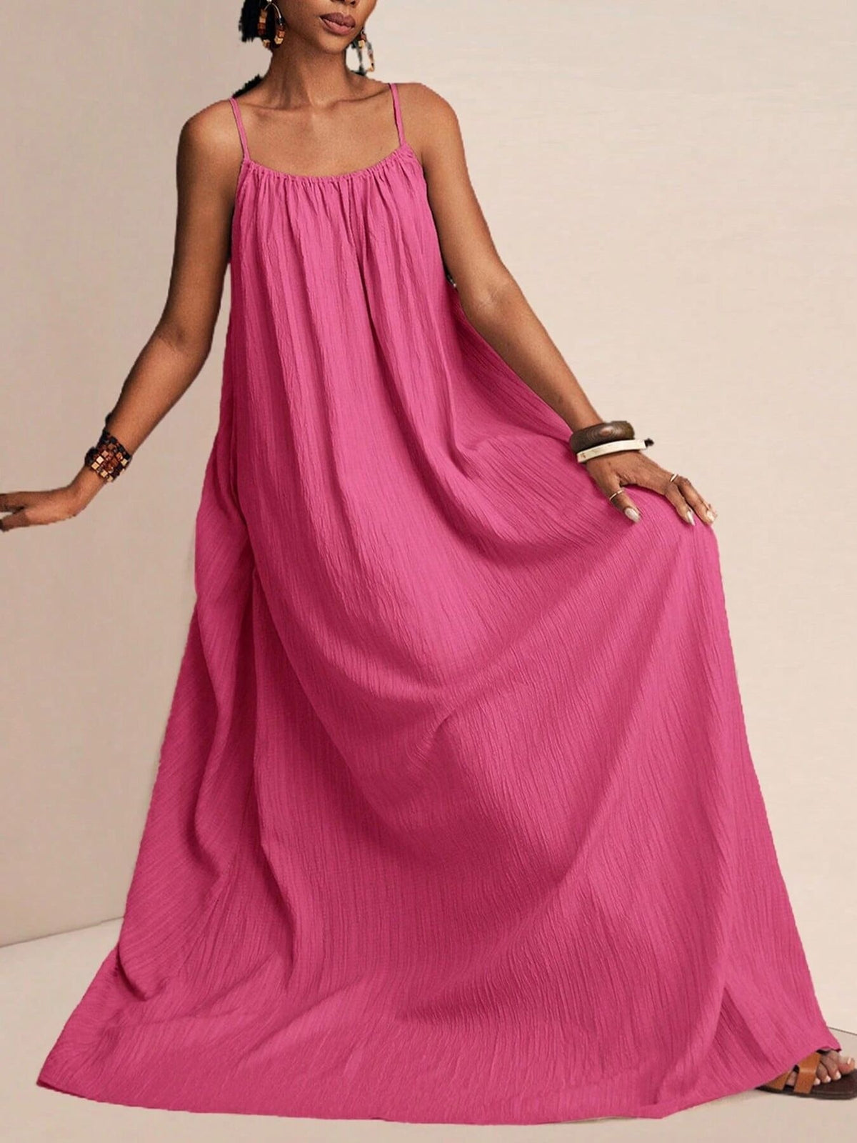 Spaghetti Strap Flowy Maxi Dress (11)