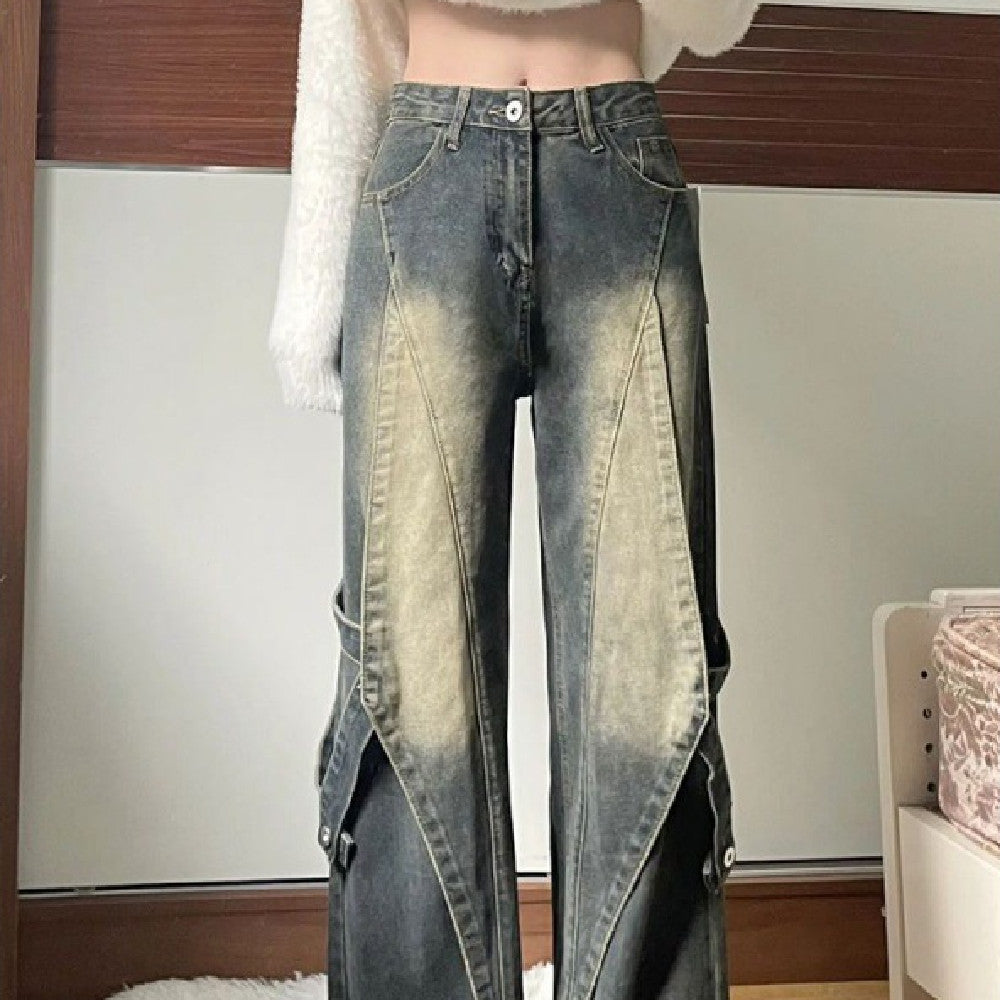 Retro Narrow Wide-leg Jeans photo 3