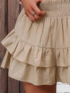 Ruffle Layered High Waist Casual Skort (14)