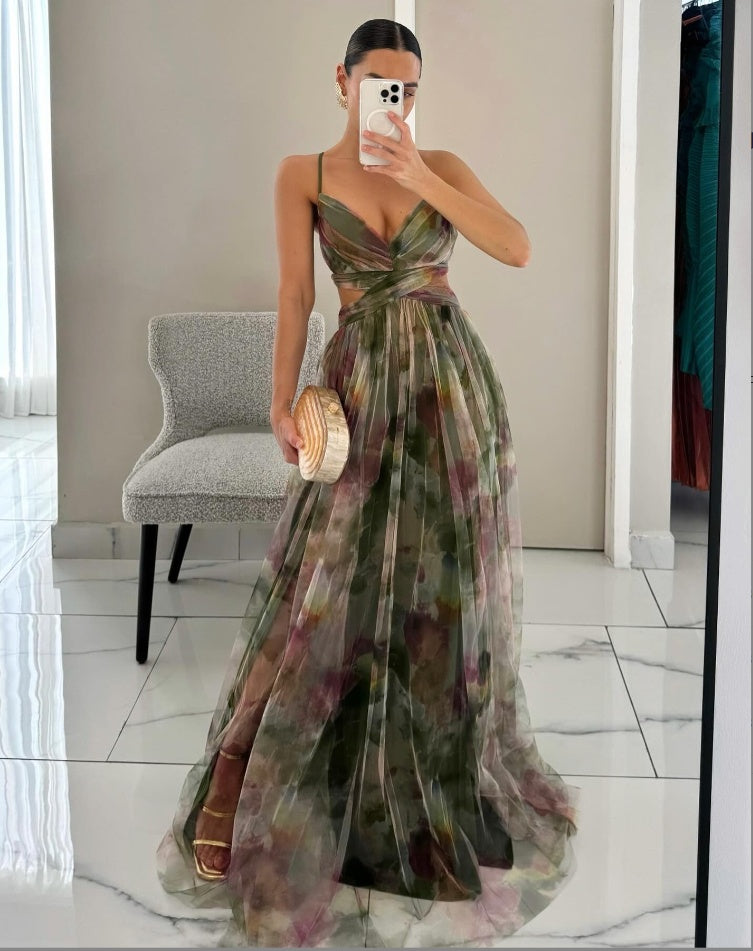 Mesh Print Slip Dress variant CJLY209128605EV|CJLY209128606FU|CJLY209128607GT|CJLY209128608HS|CJLY209128609IR|CJLY209128620TG