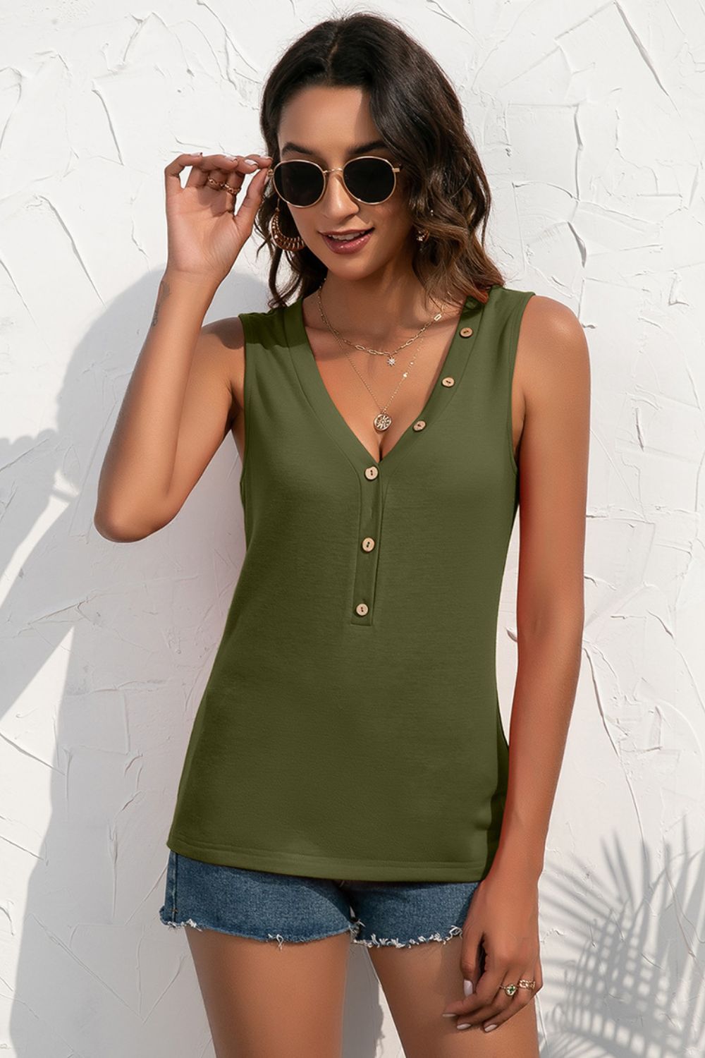 Buttoned Deep V Tank (14)