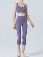 Wide Waistband Cropped Sports Leggings (15)