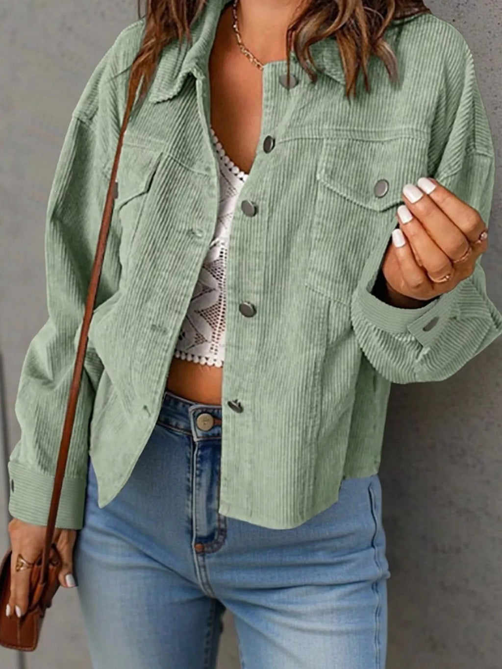 Corduroy Button-down Shacket (13)