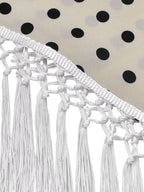 Polka Dot Halter Neck Cami Fringe Trim Pants Set (7)