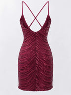 Sleeveless Sequin Embellished Bodycon Mini Cami Dress (14)