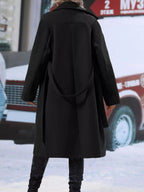 Double-breasted Tie Waist Coat (5)