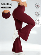 Crossover High Waist Flare Leggings photo 2