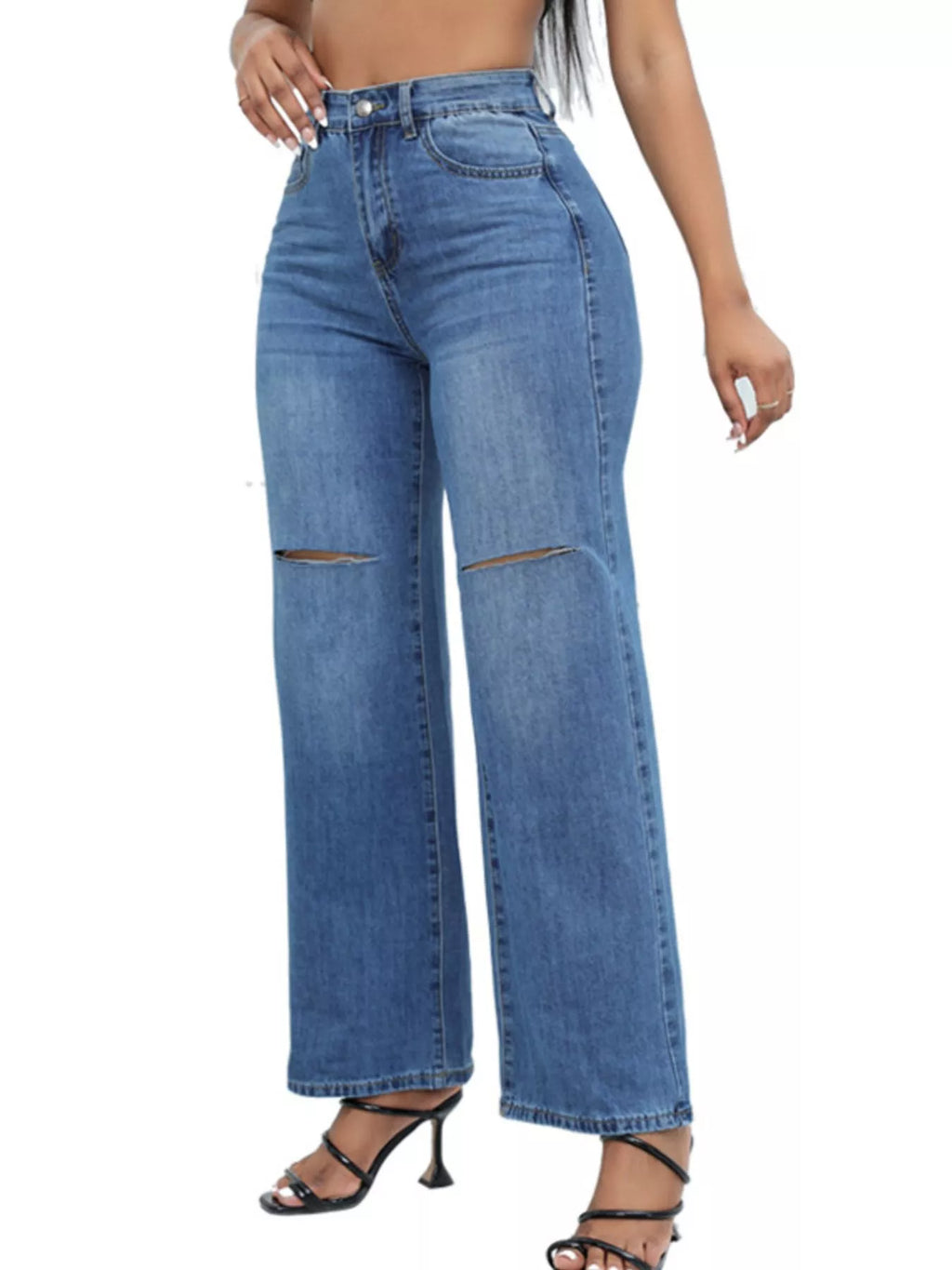 Distressed Wide-leg Jeans (10)