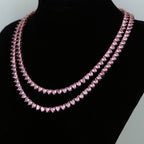 Hip Hop Heart-shaped Zircon Tennis Chain Rap Ornament photo 2