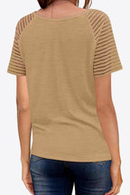 V-neck Raglan Sleeve Tee (17)