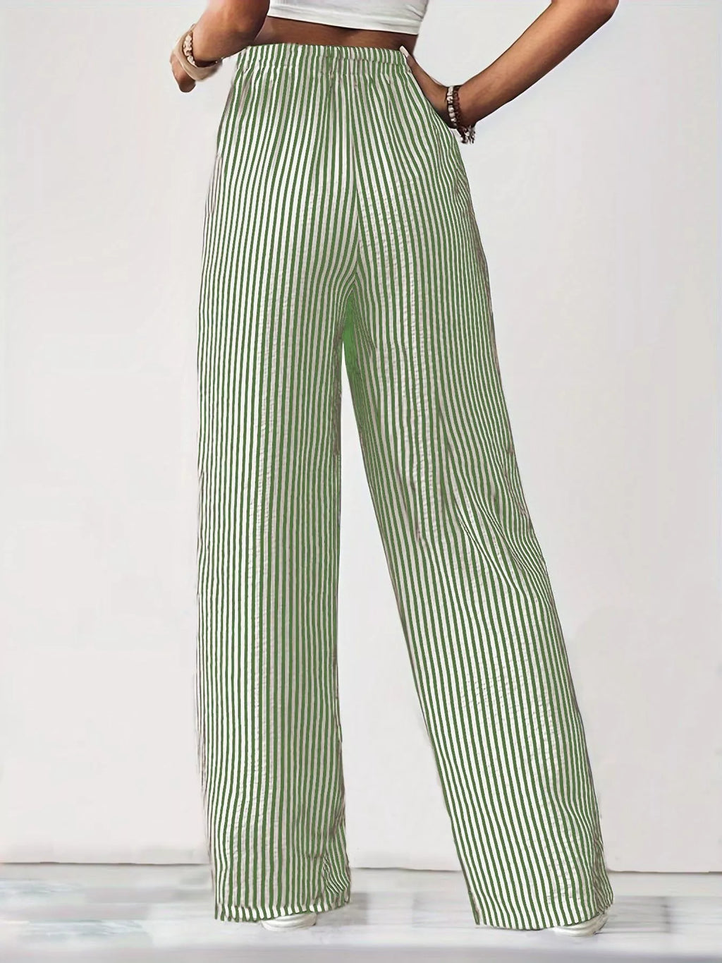 Striped Wide Leg Pants (4)
