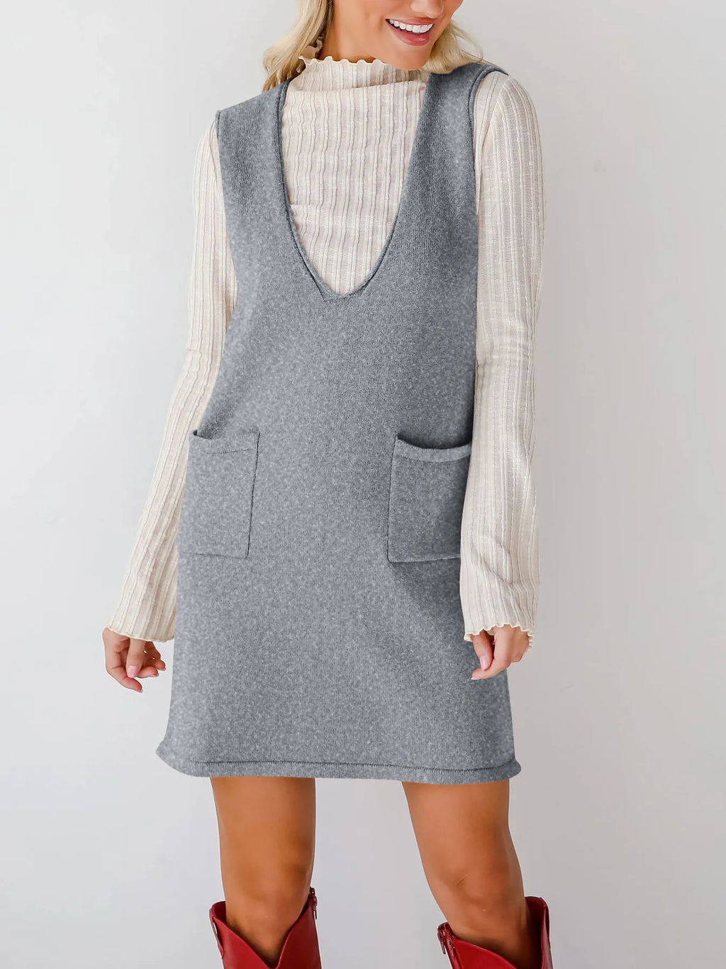 Sleeveless Knit Dress Pockets (8)