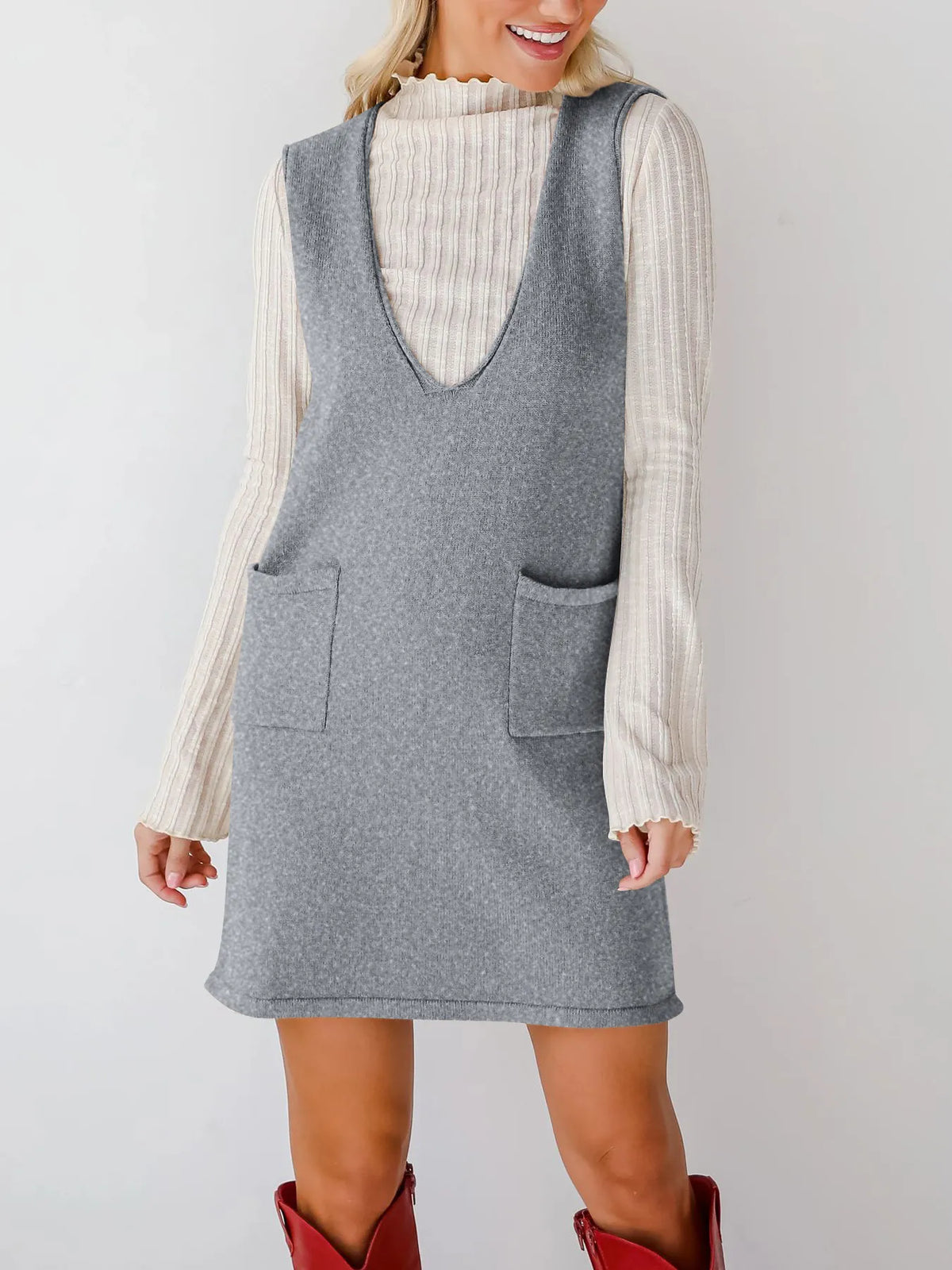 Sleeveless Knit Dress Pockets (8)