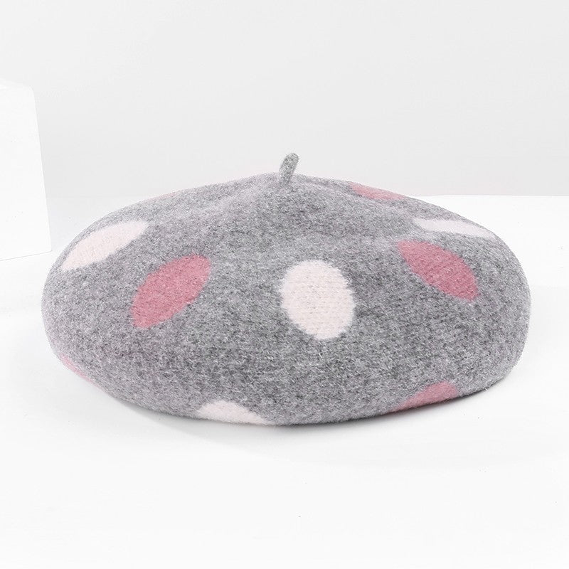 British Retro Polka Dot Woolen Hat variant CJMZ148704901AZ