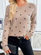 Polka Dot Crew Neck Sweater (4)