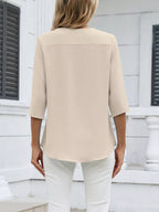 V-neck 3/4 Sleeve Blouse (13)