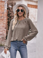 Round Neck Long Sleeve Casual T-shirt (19)