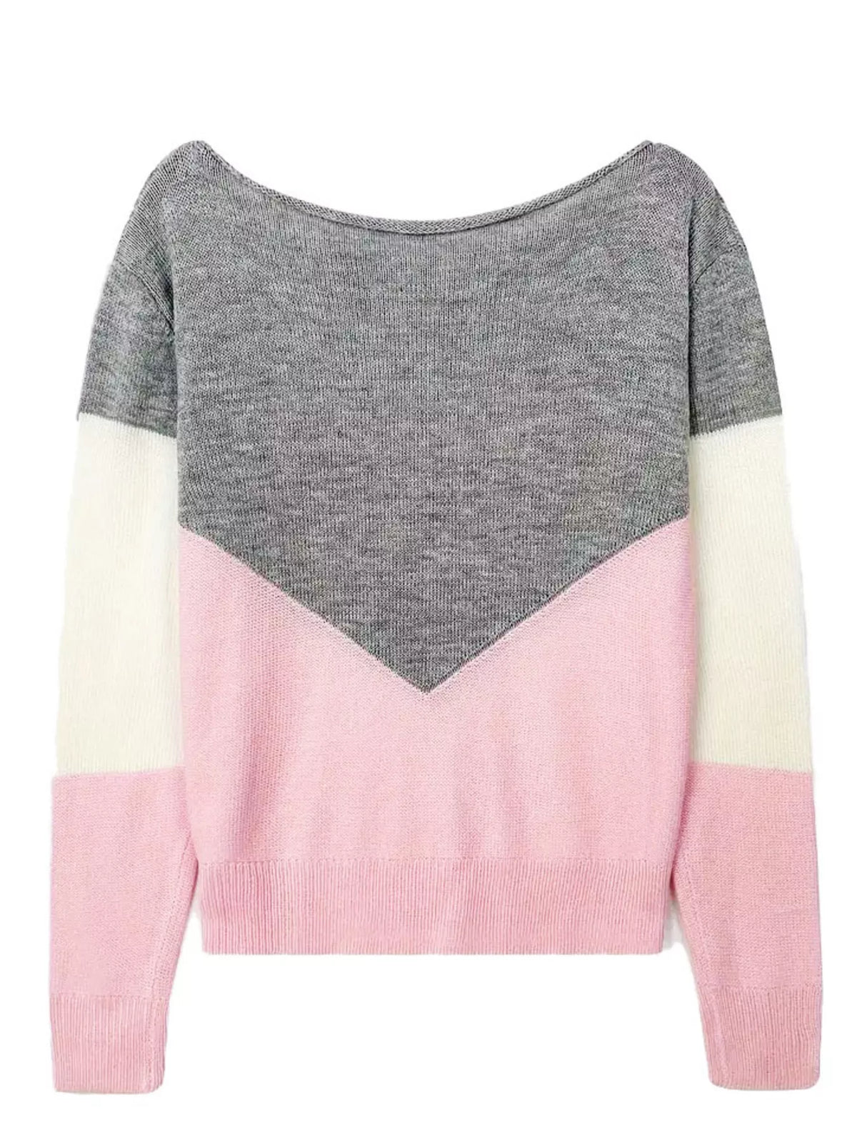 Openwork Block Long Sleeve Sweater (5)