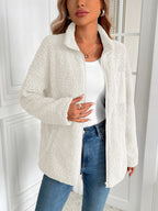 Zip Up Long Sleeve Fuzzy Jacket (11)