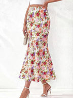 High-waisted Mermaid Midi Skirt