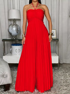 Pleated Halter Neck Wide Leg Jumpsuit (5)