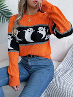 Ghost Round Neck Long Sleeve Sweater (6)