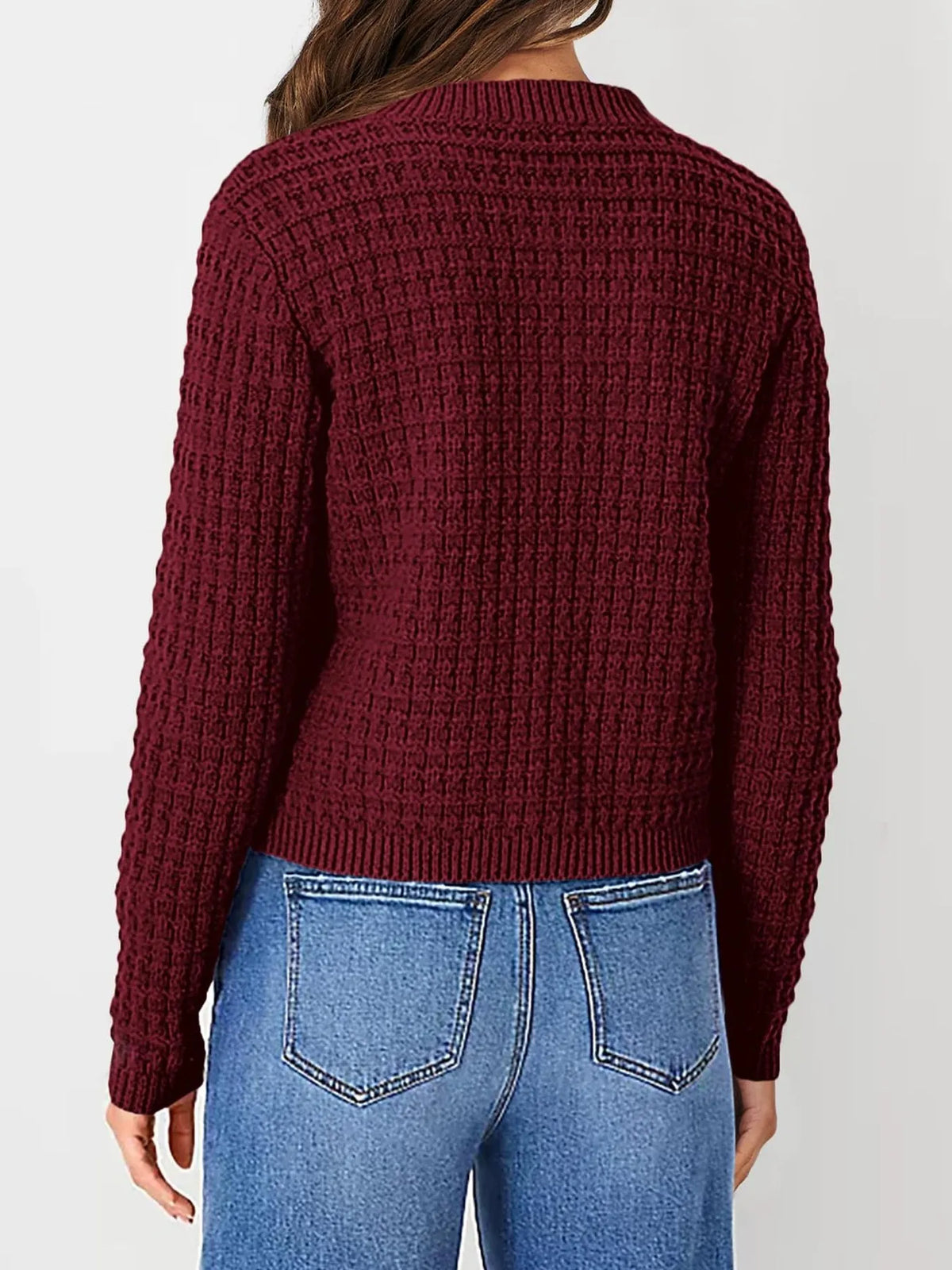 Textured Knit Button-front Cardigan (20)