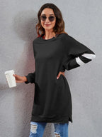Full Size Striped Round Neck Long Sleeve T-shirt (10)