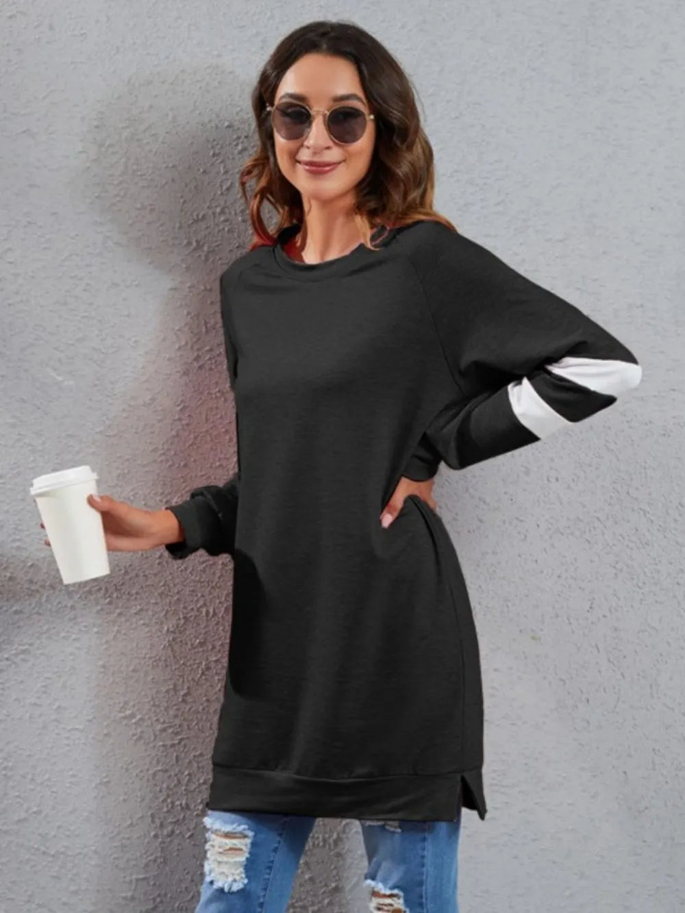 Full Size Striped Round Neck Long Sleeve T-shirt (10)