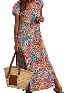 High Waist Print Dress Slim Fit Pullover photo 7