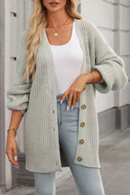 Chunky Knit Button-down Cardigan (11)
