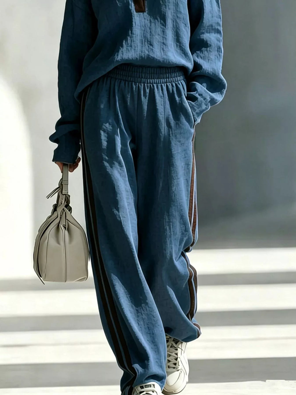 Long Sleeve Top Side-striped Joggers Set (12)
