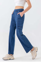 Buttoned Pocketed Long Jeans (12)