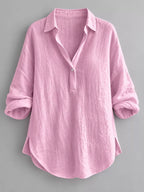 Collared Neck Long Sleeve Blouse (5)