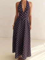 Floral Print Halter Neck Maxi Dress (29)